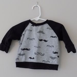 Koala Baby boy 3 month sweatshirt sweater mustache